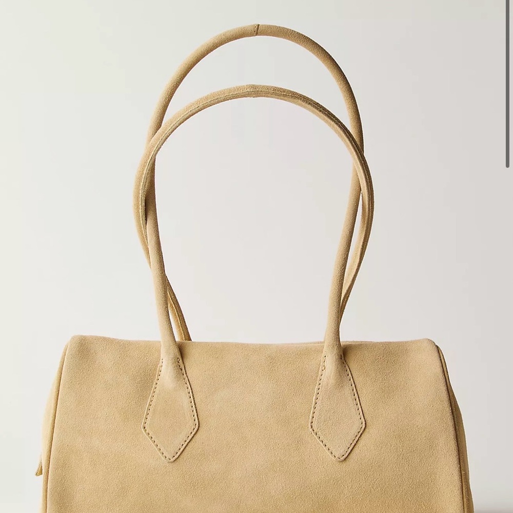 Free People Buttercream Yellow Suede bag